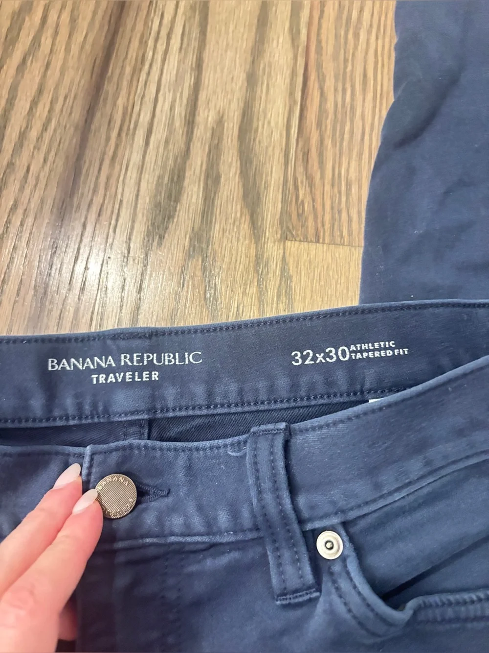 Banana Republic Navy Athletic Traveler Pant 32x30 Like New Fast Ship